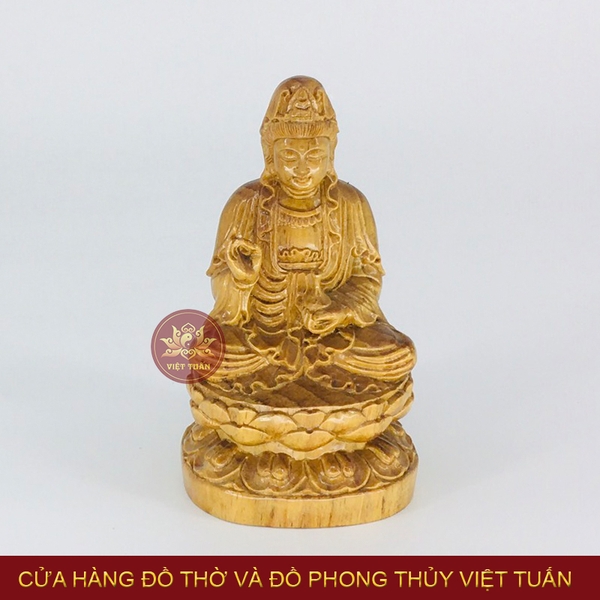 Tượng quan âm bồ tát gỗ huyết long