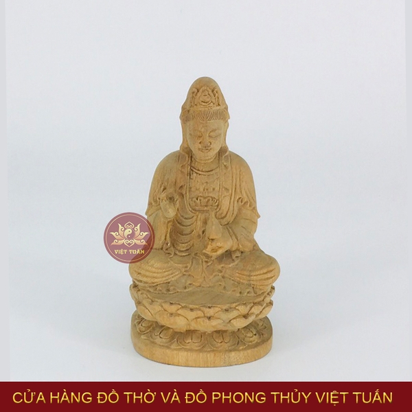 Tượng quan âm bồ tát gỗ xá xị