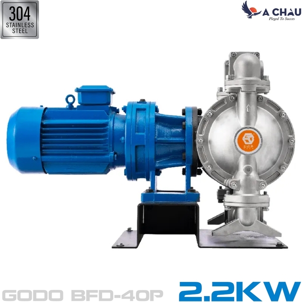 Bơm màng điện thân inox GODO BFD Series cho ngành thực phẩm