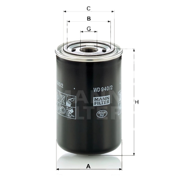 Lọc dầu Mann Filter Wd940/2