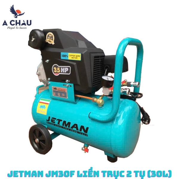 Máy Nén Khí Không Dầu Mini Jetman JM30F (30L) - Nạp Khí Siêu Nhanh, 2 Tụ Điện, Công Nghệ Ý