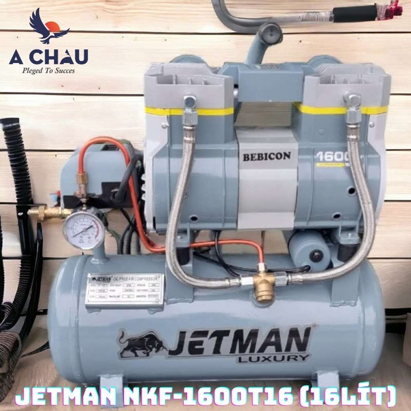 Máy nén khí không dầu mini Jetman NKF-1600T16 (16L)