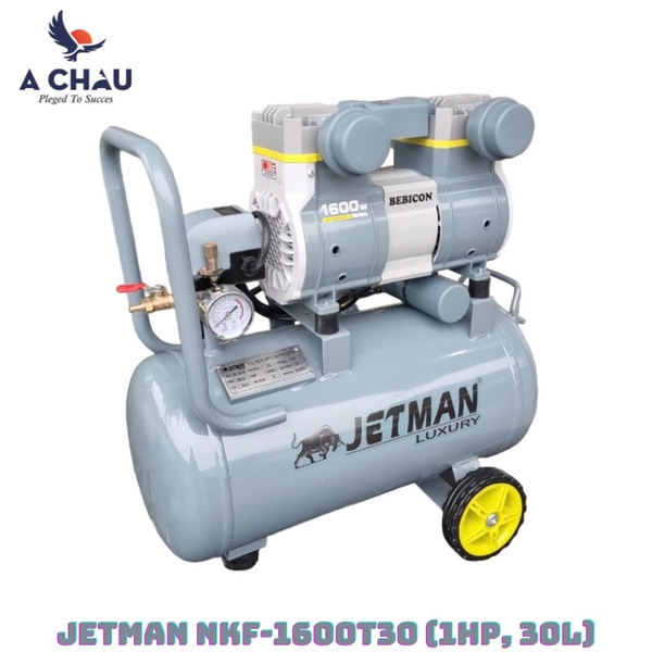 Máy nén khí không dầu mini Jetman NKF-1600T30 (1HP, 30L)