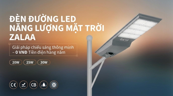 ⬇️ ZALAA Solar LED Street Light Technical Specifications and Catalogue | 20W, 25W, 30W