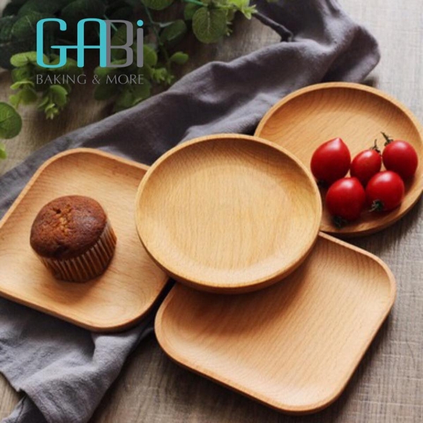 Đĩa gỗ 12cm GABI Đồ làm bánh, pha chế &amp; Dụng cụ nhà bếp