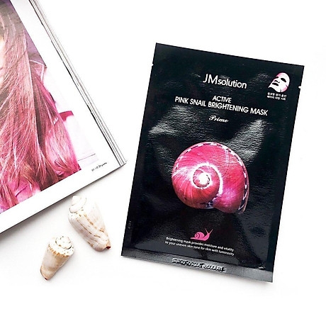 Mặt nạ ốc sên hồng JMSolution Active Pink Snail Brightening Mask trẻ hóa da  30ml - LYO SHOP