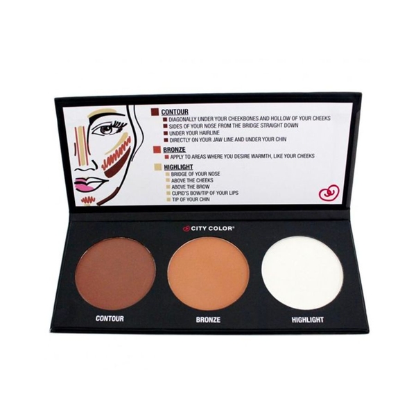 Phấn Tạo Khối 3 Ô City Color Contour Palette 2 (3 x 4.5g)