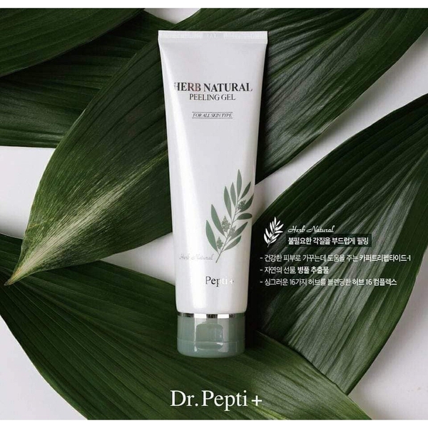 Tẩy Tế Bào Chết Mặt Dr.Pepti Làm Mịn Và Sáng Da Herb Natural Peeling Gel 130ml