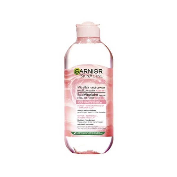 Nước Tẩy Trang Garnier Solution Micellaire Reinigings Water Tout En 1 400ml (Hoa Hồng)