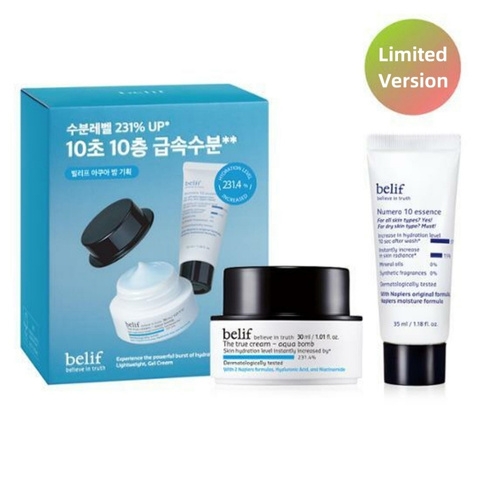 Special Set Belif The True Cream Aqua Bomb 30ml +25ml + Essence 35ml