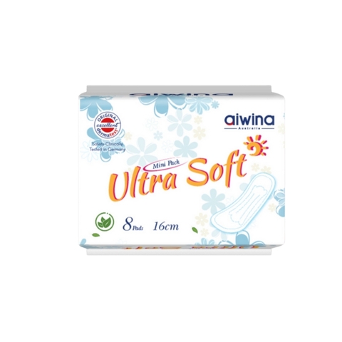 Băng Vệ Sinh Aiwina Siêu Mềm Mại Hằng Ngày Ultra Soft 16cm (8 Miếng)