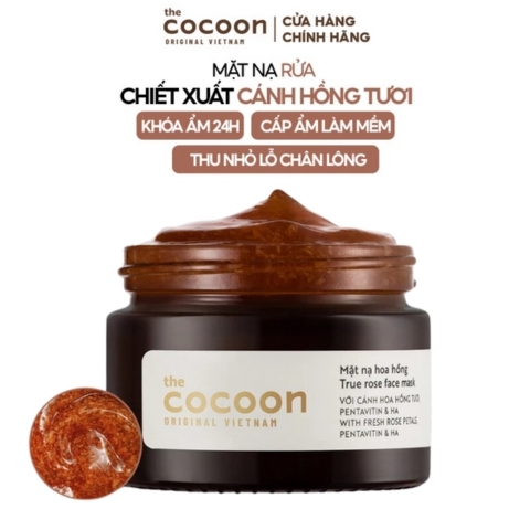 Mặt Nạ Hoa Hồng Cocoon Dưỡng Ẩm, Làm Mềm Da True Rose Face Mask