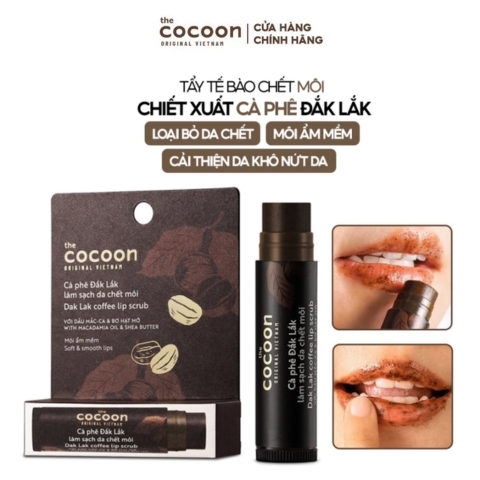 Tẩy Tế Bào Chết Môi Cà Phê Đắk Lắk Cocoon Lip Scrub 5g