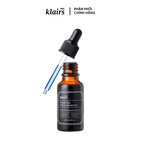 Tinh Chất Klairs Dưỡng Ẩm, Phục Hồi Da Ban Đêm Midnight Blue Youth Activating Drop 20ml