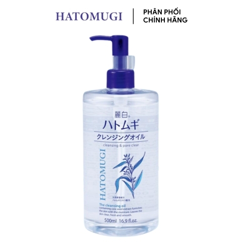 Dầu Tẩy Trang Hatomugi Ý Dĩ Dưỡng Ẩm, Làm Sáng Da The Cleansing Oil 500ml