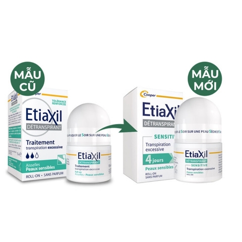 Lăn Khử Mùi Etiaxil Detranspirant Traitement Peaux Sensibles 15ml (Da Nhạy Cảm) (Mẫu Mới)