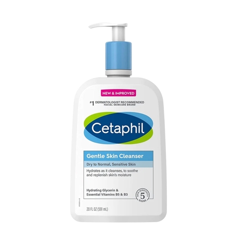 Sữa Rửa Mặt Cetaphil Gentle Skin Cleanser Dry To Normal Sensitive Skin (Dành Cho Da Khô) - 591ml (Mẫu Mới)