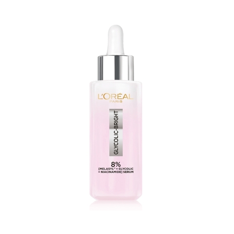 Serum Dưỡng Sáng Và Mờ Thâm Nám L'Oreal Glycolic Bright 8% Melasyl Glycolic Niacinamide 30ml (Mẫu Mới)