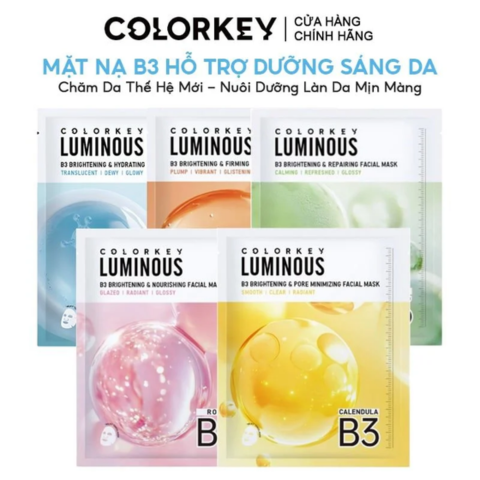 Mặt Nạ Giấy Colorkey Luminous B3 Brightening Facical Mask 30ml