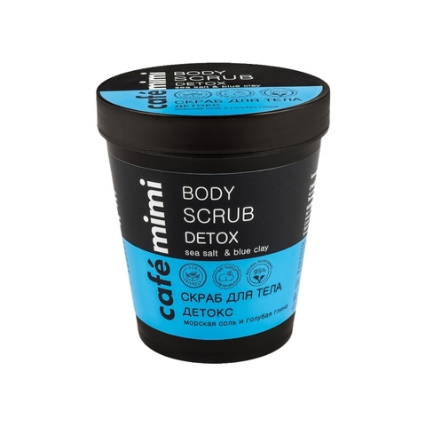 Tẩy Tế Bào Chết Body Cafe Mimi Sea Salt And Blue Clay Detox Body Scrub 330g (Nhập Khẩu)