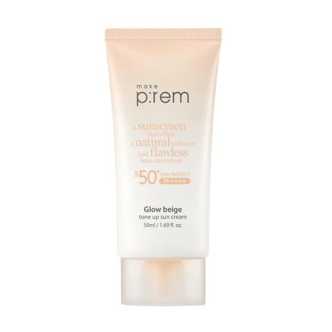 Kem Chống Nắng Nâng Tone Make P:rem Glow Beige Tone Up Sun Cream SPF50 PA 50ml