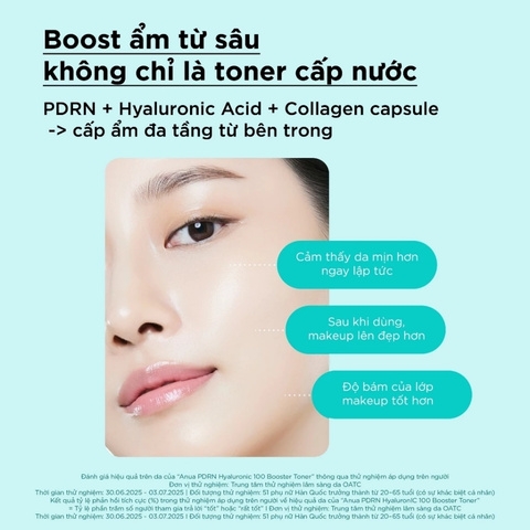 Nước Hoa Hồng Anua PDRN 100 Hyaluronic Acid Booster 40ml