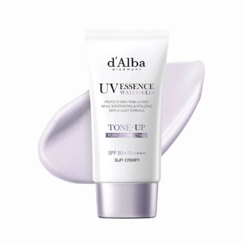 Kem Chống Nắng D'Alba UV Essence Waterfull+ Tone Up Purple Correcting SPF50+