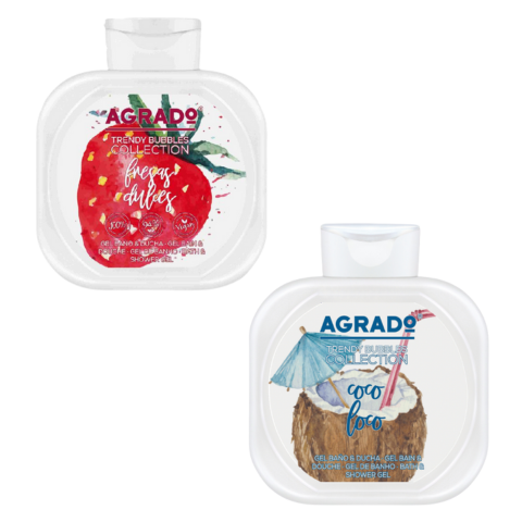 Sữa Tắm Dưỡng Ẩm Sáng Da Agrado Trendy Bubbles Collection 750ml