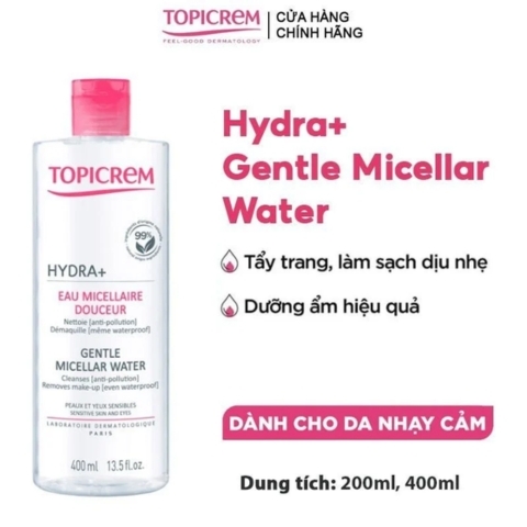 Nước Tẩy Trang Topicrem Dịu Nhẹ Cho Da Nhạy Cảm Gentle Micellar Water [Việt Nữ]