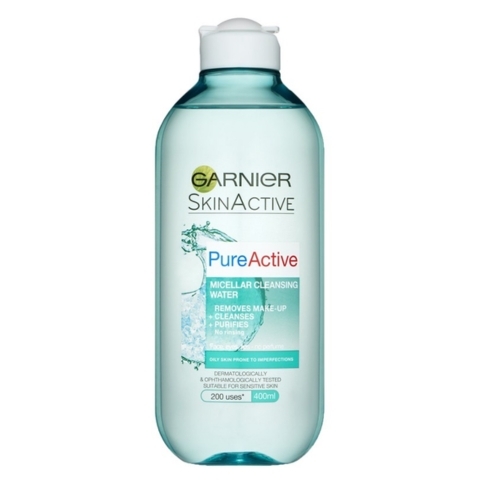 Tẩy Trang Garnier Skin Active Pure Active 400ml (Pháp) - Xanh Nhạt