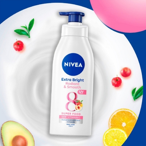 Sữa Dưỡng Thể Nivea Extra Bright Radiant & Smooth 350ml (Hồng)