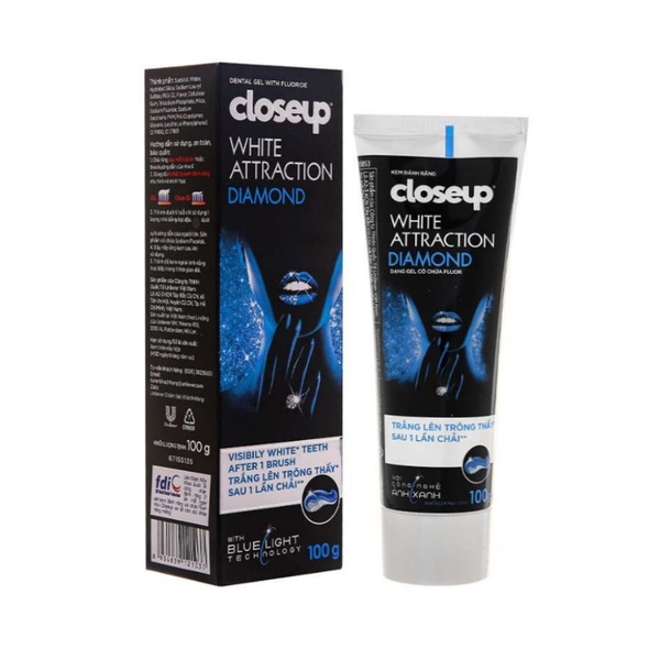 Kem Đánh Răng Dạng Gel Trắng Răng Close Up White Attraction Diamond 100g