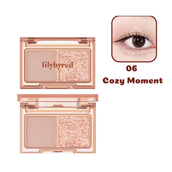 Bảng Phấn Mắt 2 Ô Lilybyred Little Bitty Moment Shadow 1,6g
