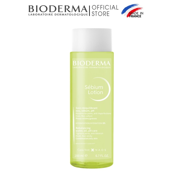 Nước Hoa Hồng Bioderma Cho Da Dầu Hỗn Hợp Sebium Lotion (Nhập Khẩu)