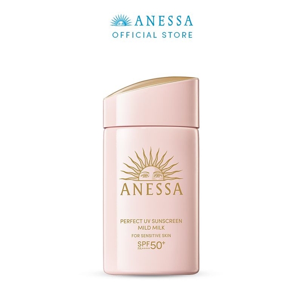 Sữa Chống Nắng Cho Da Nhạy Cảm & Trẻ Em Anessa Perfect UV Mild Milk (Hồng) (Mẫu 2024)