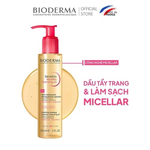 Dầu Tẩy Trang Bioderma Sensibio Micellar Cleansing Oil 150ml