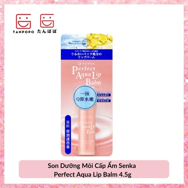 Son Dưỡng Môi Cấp Ẩm Senka Perfect Aqua Lip Balm 4.5g (Ban Ngày)