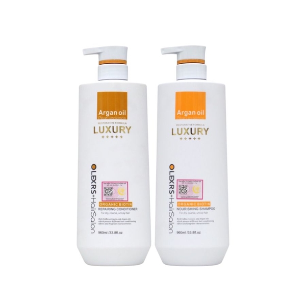 Bộ Dầu Gội Xả Olexrs Argan Oil & Pearl Essence Repairing Luxury