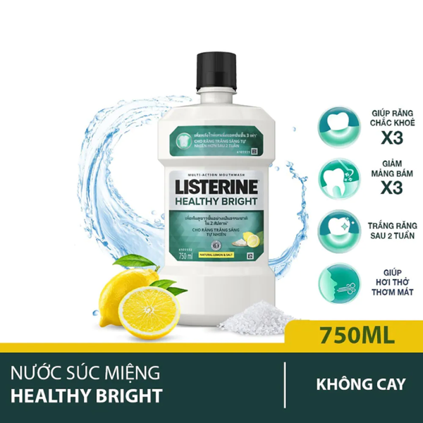 Nước Súc Miệng Listerine Healthy Bright
