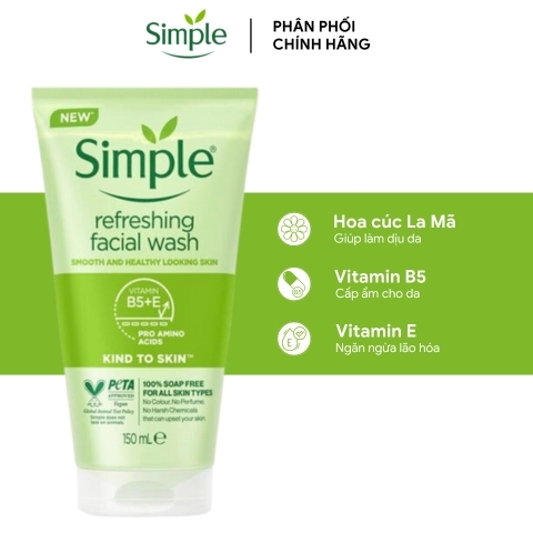 Sữa Rửa Mặt Simple Refreshing 150ml