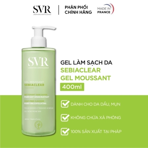 Gel Rửa Mặt SVR Cho Da Dầu Sebiaclear Gel Moussant (Nhập Khẩu) (Mẫu Mới)