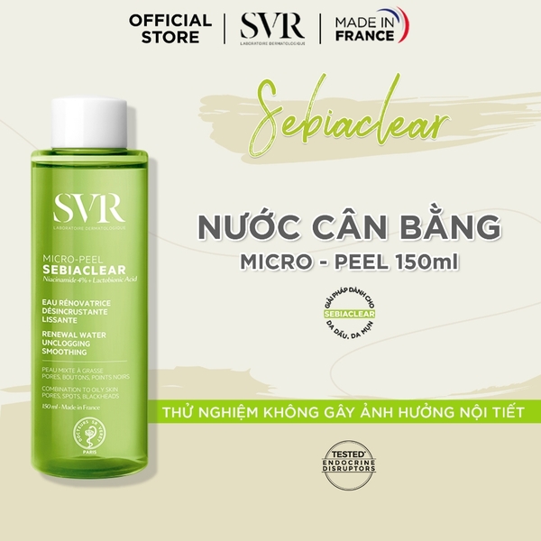 Nước Hoa Hồng Làm Giảm Mụn SVR Sebiaclear Micro Peel 150ml (Nhập Khẩu)