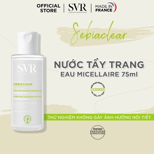Nước Tẩy Trang Dành Cho Da Dầu Mụn SVR Sebiaclear Eau Micellaire (Mẫu Mới) (Nhập Khẩu)