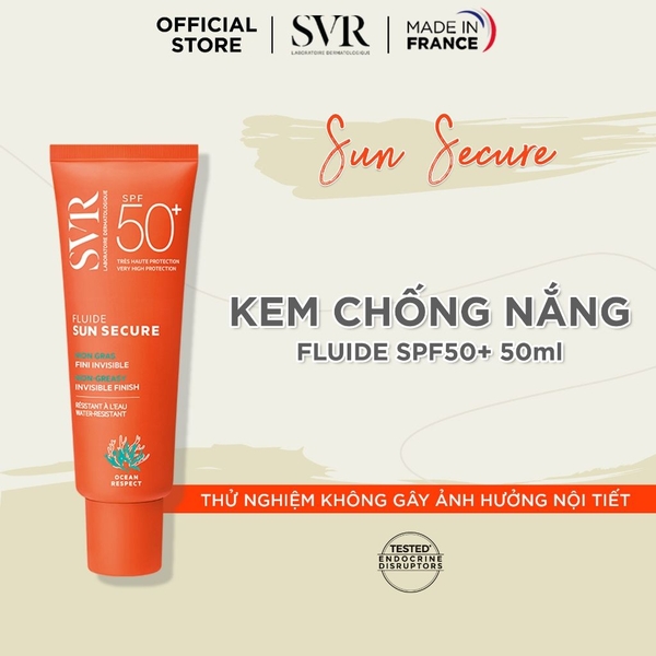 Kem Chống Nắng SVR Fluide Sun Secure SPF50+ 50ml (Mẫu Mới) (Nhập Khẩu)