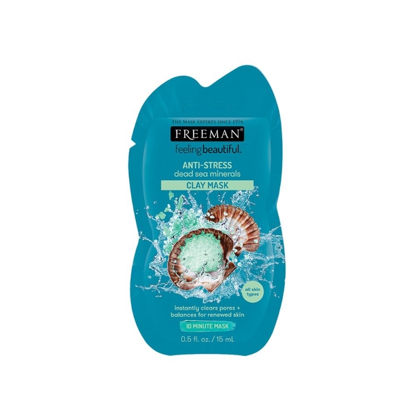 Mặt Nạ Đất Sét Freeman Hút Dầu Thừa Anti-Stress Dead Sea Minerals Clay Mask 15ml