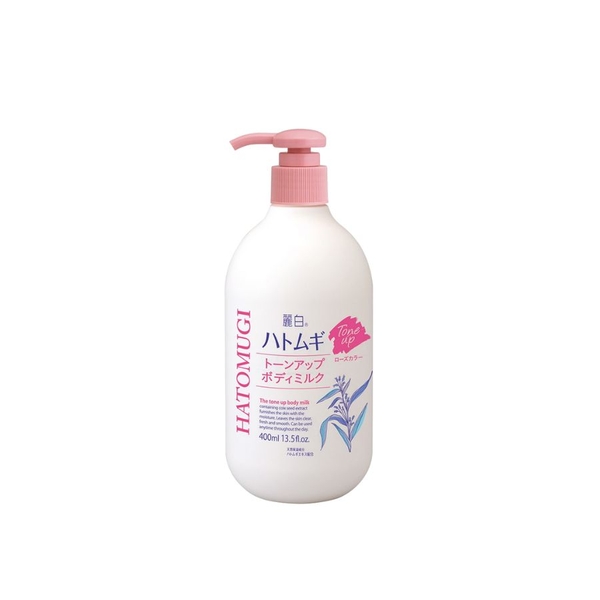 Sữa Dưỡng Thể Nâng Tone Và Sáng Da Hatomugi Tone Up Body Milk 400ml (Hồng)