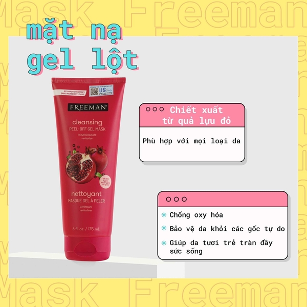 Mặt Nạ Lột Dạng Gel Freeman Peel Off Gel Mask 175ml