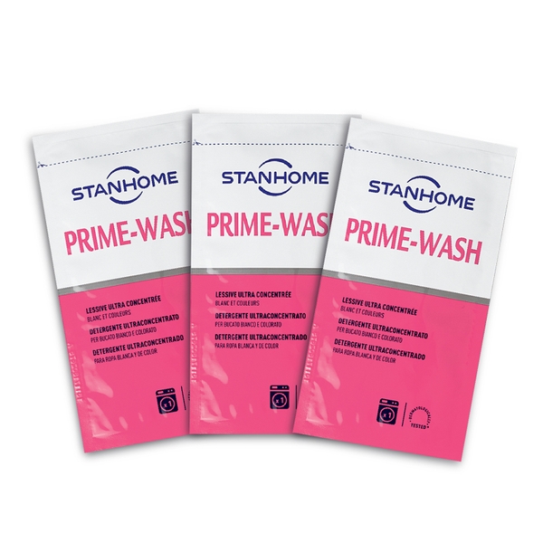 Gói mẫu dùng thử Nước giặt đậm đặc cho đồ trắng và sáng màu Stanhome Prime Wash Extra 25ml