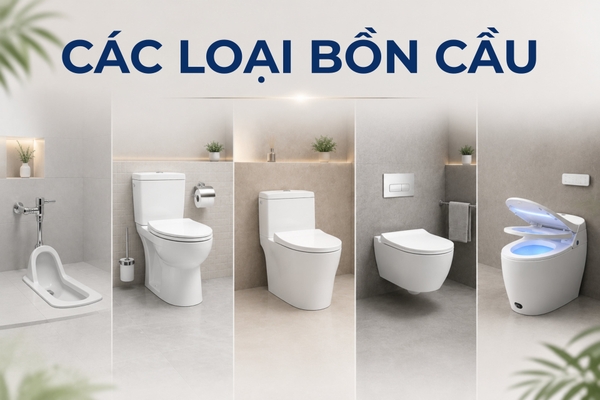 Các loại bồn cầu hiện nay: Có mấy loại và loại nào được dùng phổ biến?
