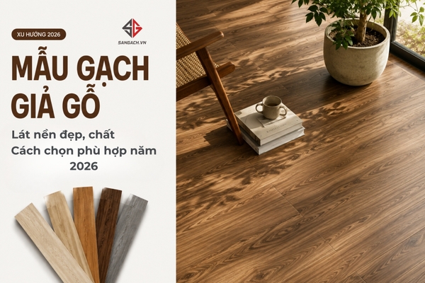 Mẫu gạch giả gỗ lát nền đẹp, chất và cách chọn năm 2026